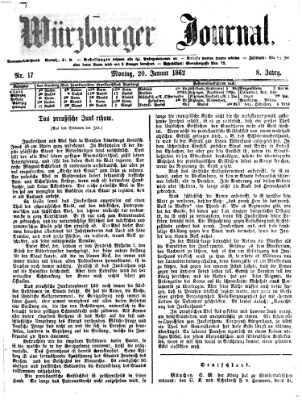 Würzburger Journal Montag 20. Januar 1862