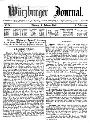 Würzburger Journal Montag 3. Februar 1862