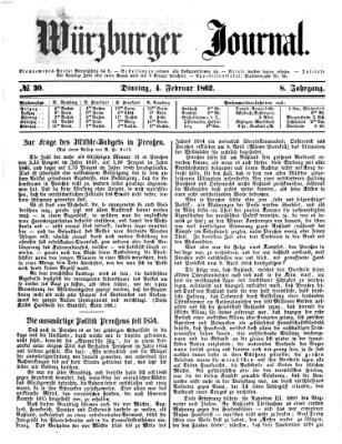 Würzburger Journal Dienstag 4. Februar 1862