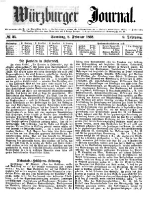 Würzburger Journal Samstag 8. Februar 1862