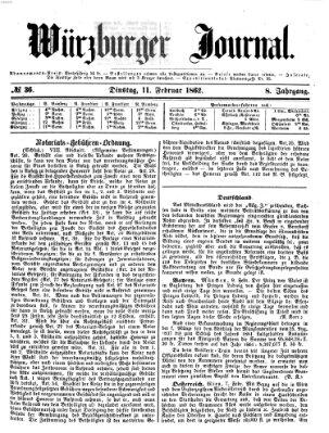 Würzburger Journal Dienstag 11. Februar 1862