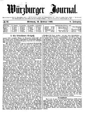 Würzburger Journal Mittwoch 12. Februar 1862