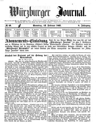 Würzburger Journal Samstag 22. Februar 1862