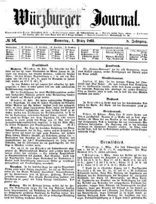 Würzburger Journal Samstag 1. März 1862