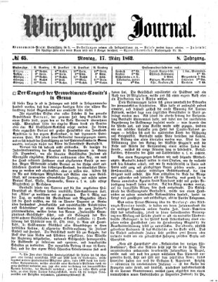 Würzburger Journal Montag 17. März 1862