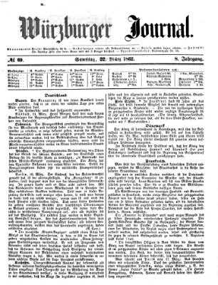 Würzburger Journal Samstag 22. März 1862