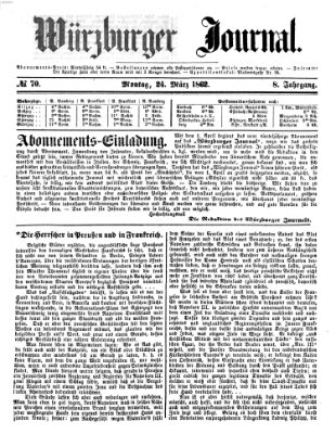 Würzburger Journal Montag 24. März 1862