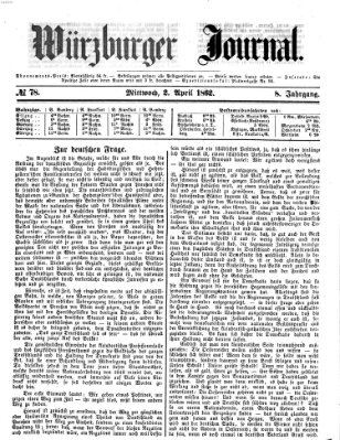 Würzburger Journal Mittwoch 2. April 1862