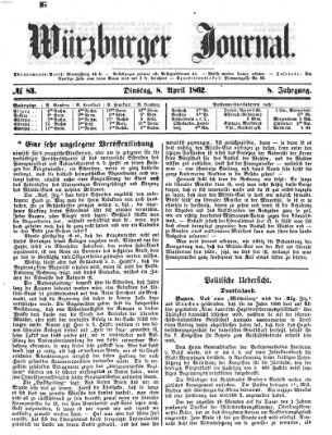 Würzburger Journal Dienstag 8. April 1862