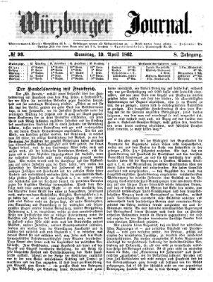 Würzburger Journal Samstag 19. April 1862