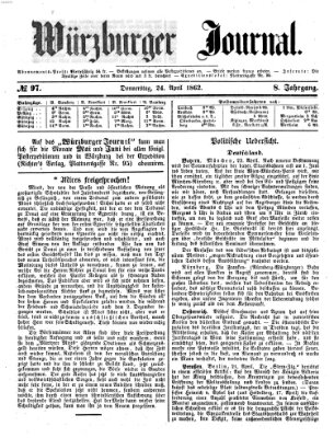 Würzburger Journal Donnerstag 24. April 1862