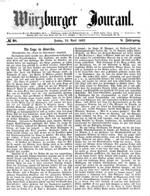 Würzburger Journal Freitag 25. April 1862