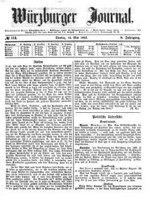 Würzburger Journal Dienstag 13. Mai 1862