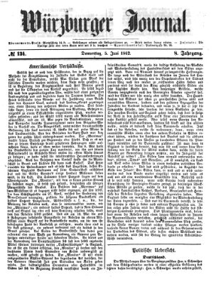 Würzburger Journal Donnerstag 5. Juni 1862