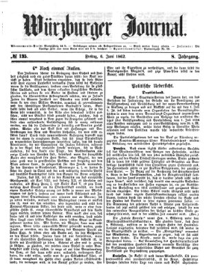 Würzburger Journal Freitag 6. Juni 1862