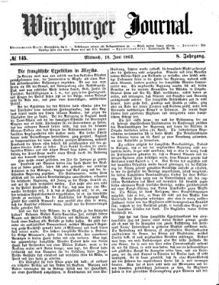 Würzburger Journal Mittwoch 18. Juni 1862