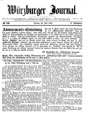 Würzburger Journal Dienstag 24. Juni 1862