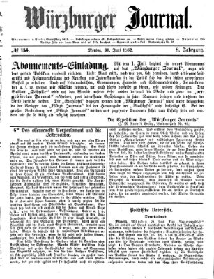 Würzburger Journal Montag 30. Juni 1862