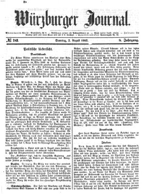 Würzburger Journal Samstag 2. August 1862