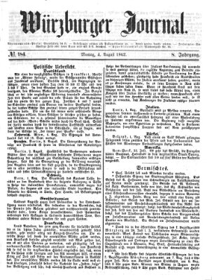 Würzburger Journal Montag 4. August 1862