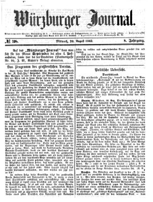 Würzburger Journal Mittwoch 20. August 1862