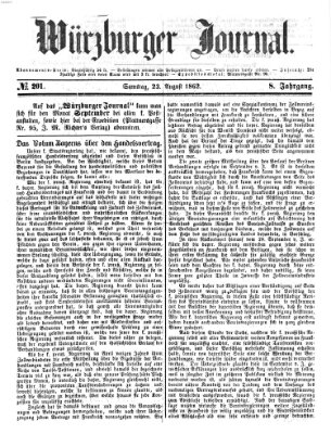 Würzburger Journal Samstag 23. August 1862