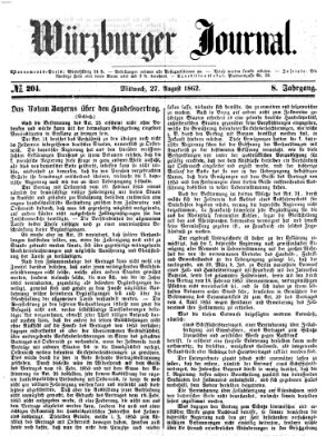 Würzburger Journal Mittwoch 27. August 1862