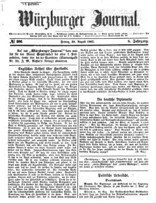 Würzburger Journal Freitag 29. August 1862