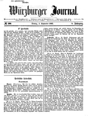 Würzburger Journal Dienstag 2. September 1862