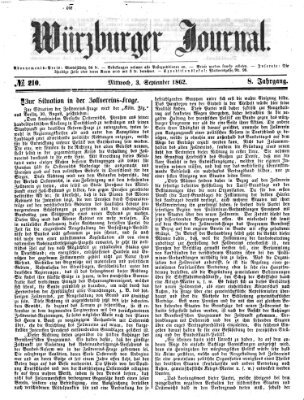 Würzburger Journal Mittwoch 3. September 1862