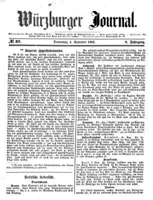 Würzburger Journal Donnerstag 4. September 1862