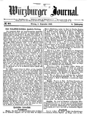 Würzburger Journal Montag 8. September 1862