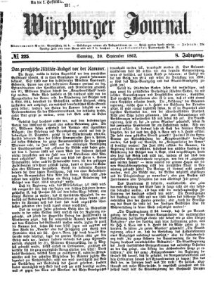 Würzburger Journal Samstag 20. September 1862