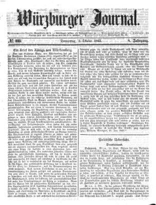 Würzburger Journal Donnerstag 2. Oktober 1862