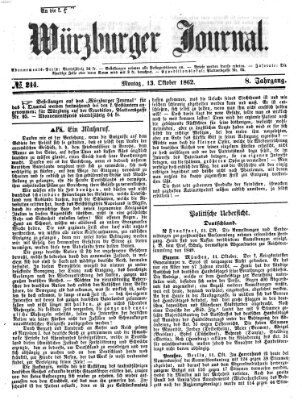 Würzburger Journal Montag 13. Oktober 1862