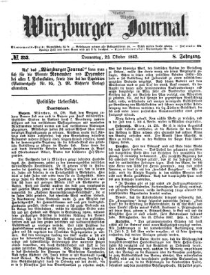 Würzburger Journal Donnerstag 23. Oktober 1862