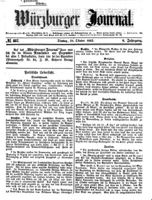 Würzburger Journal Dienstag 28. Oktober 1862