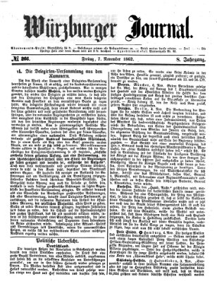 Würzburger Journal Freitag 7. November 1862