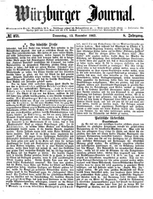 Würzburger Journal Donnerstag 13. November 1862