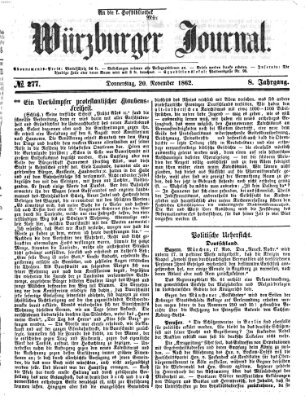 Würzburger Journal Donnerstag 20. November 1862