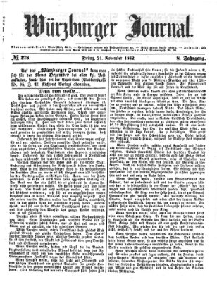 Würzburger Journal Freitag 21. November 1862