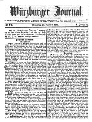 Würzburger Journal Donnerstag 27. November 1862