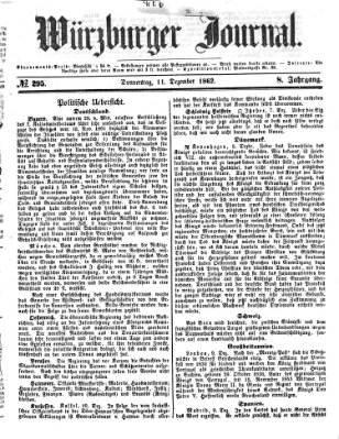 Würzburger Journal Donnerstag 11. Dezember 1862