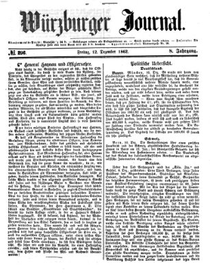 Würzburger Journal Freitag 12. Dezember 1862