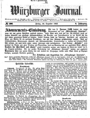 Würzburger Journal Freitag 26. Dezember 1862