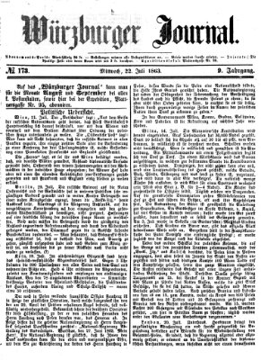 Würzburger Journal Mittwoch 22. Juli 1863