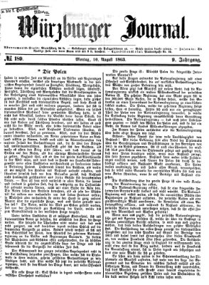 Würzburger Journal Montag 10. August 1863