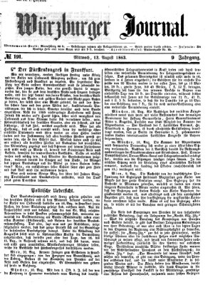 Würzburger Journal Mittwoch 12. August 1863