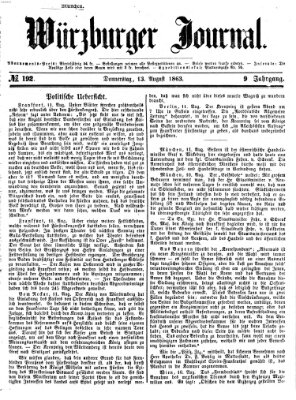 Würzburger Journal Donnerstag 13. August 1863