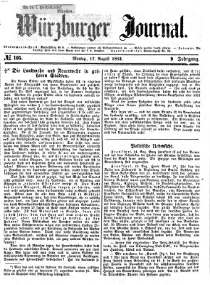 Würzburger Journal Montag 17. August 1863